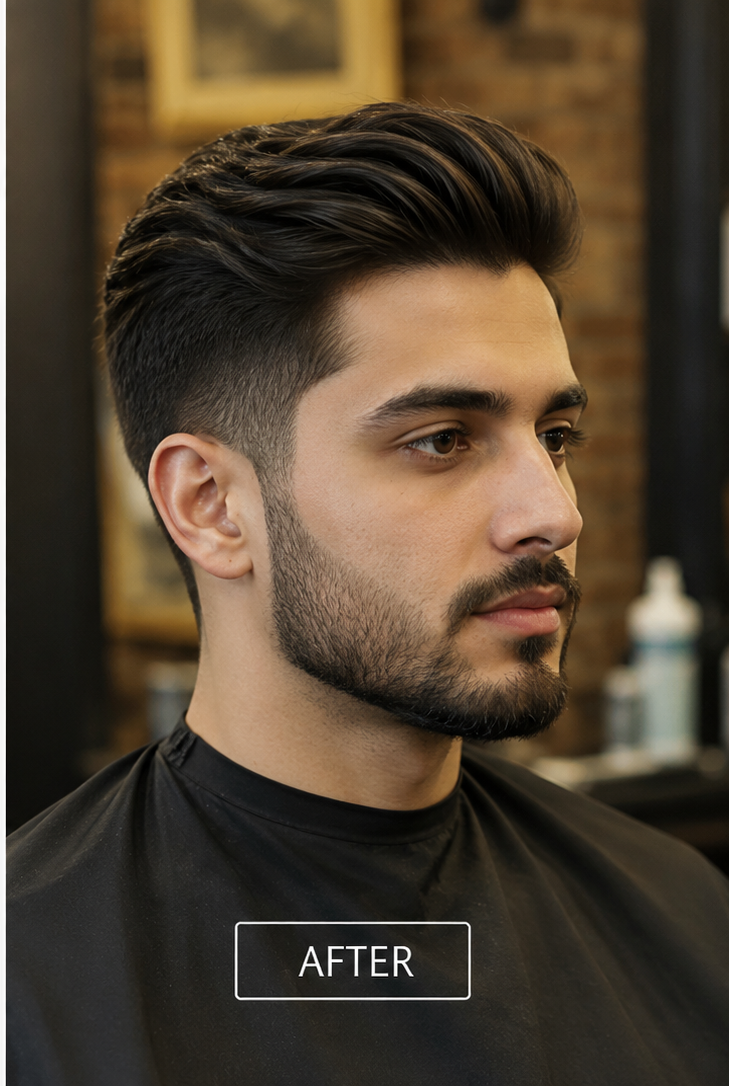 After haircut